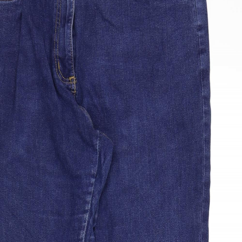 BEING CASUAL Womens Blue   Straight Jeans Size L L31 in