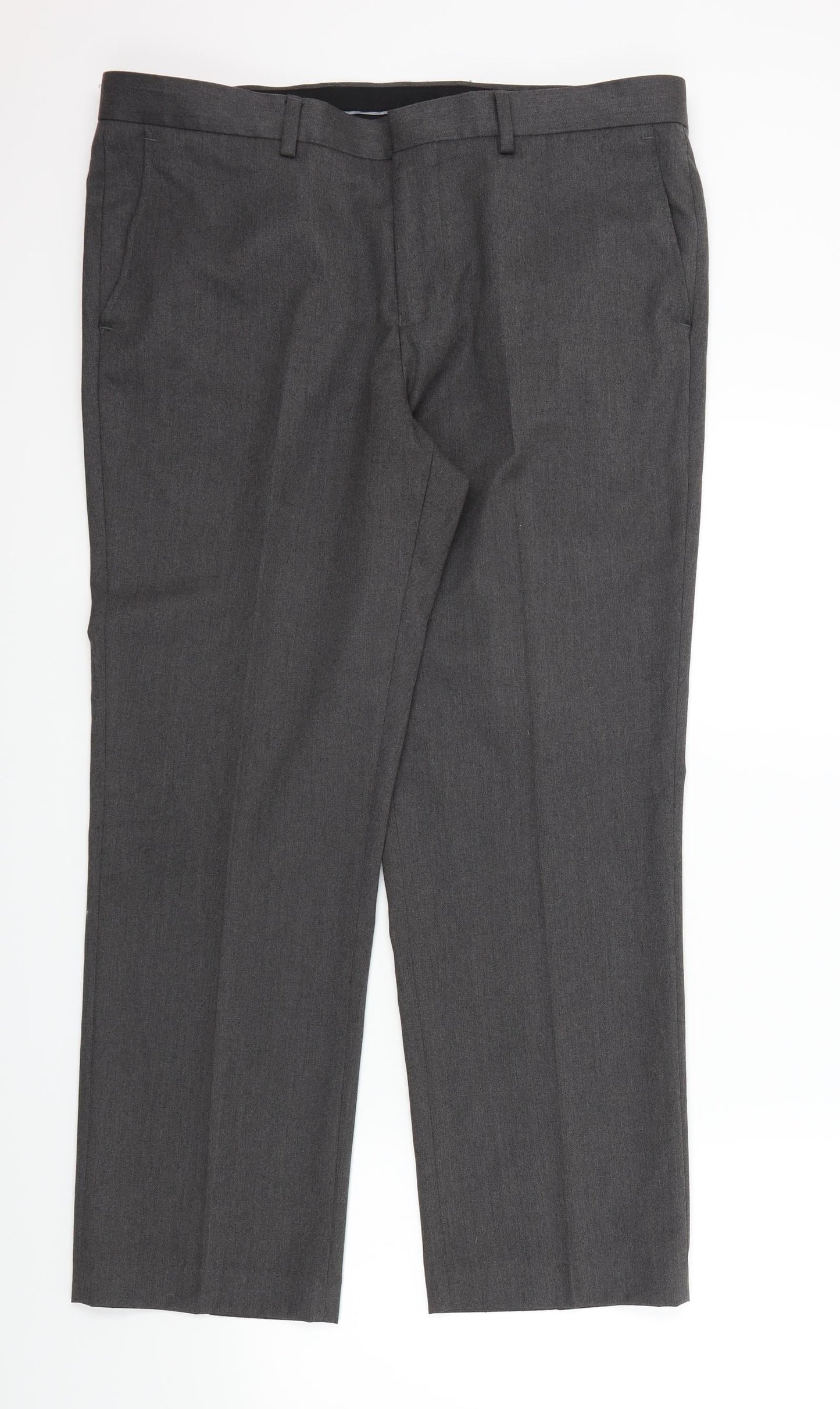 Mens UK Size 38 in BURTONS Regular Fit  Grey Trousers