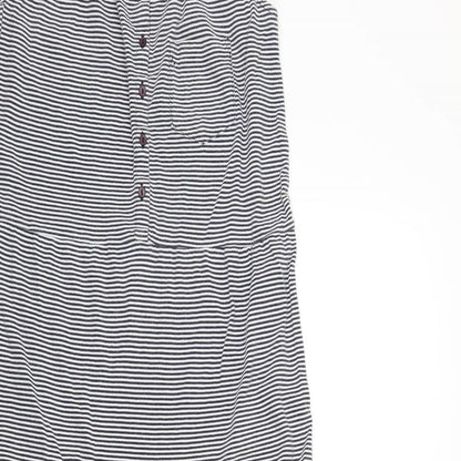 Papaya Womens Blue Striped  A-Line  Size 10  - Frill Detail