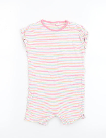 NEXT Girls Pink Striped  Babygrow One-Piece Size 18-24 Months