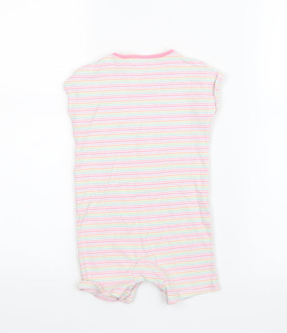 NEXT Girls Pink Striped  Babygrow One-Piece Size 18-24 Months