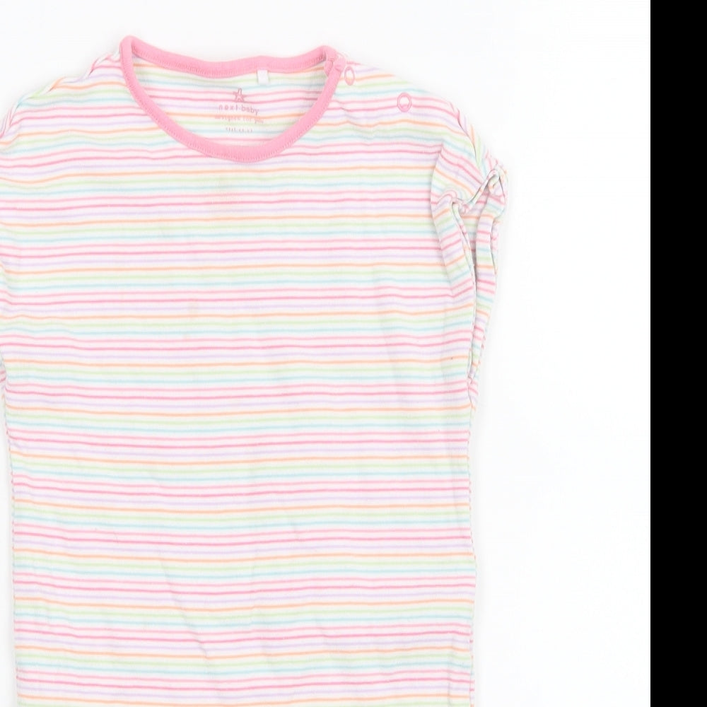 NEXT Girls Pink Striped  Babygrow One-Piece Size 18-24 Months