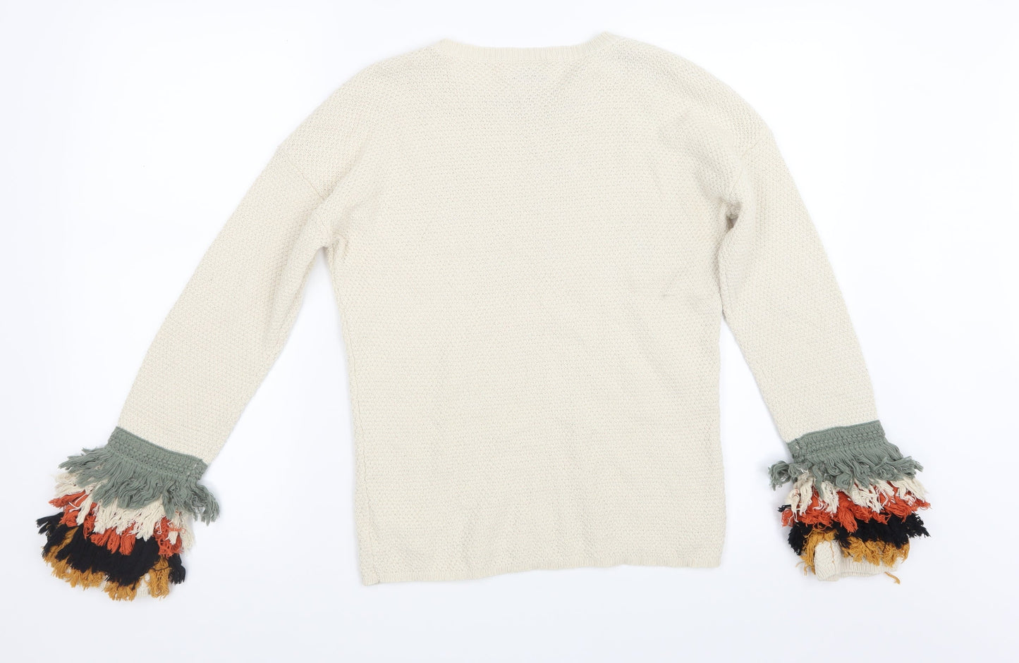 Matalan Girls Beige  Knit Pullover Jumper Size 12 Years