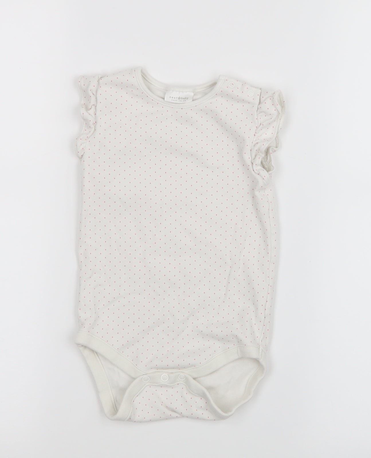 NEXT Girls White Polka Dot  Babygrow One-Piece Size 18-24 Months
