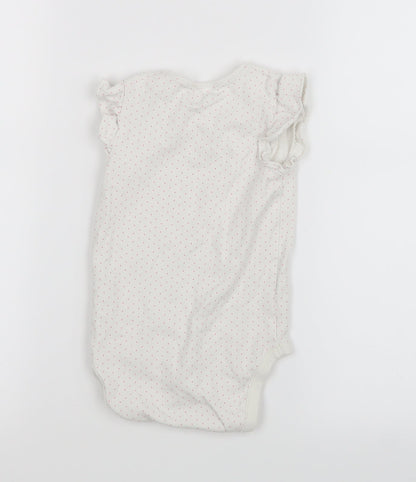 NEXT Girls White Polka Dot  Babygrow One-Piece Size 18-24 Months