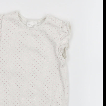 NEXT Girls White Polka Dot  Babygrow One-Piece Size 18-24 Months