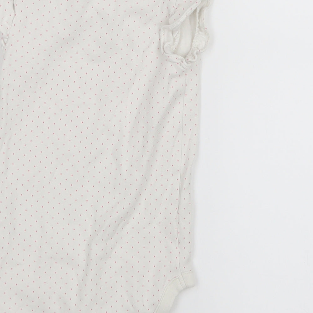 NEXT Girls White Polka Dot  Babygrow One-Piece Size 18-24 Months