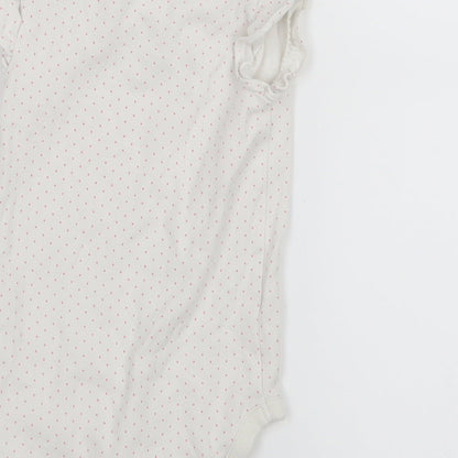 NEXT Girls White Polka Dot  Babygrow One-Piece Size 18-24 Months