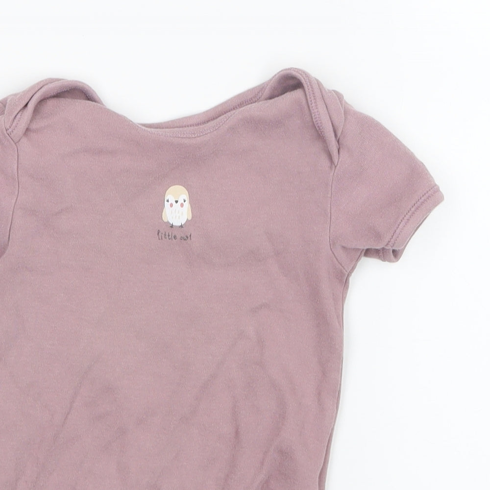 George Girls Purple   Basic T-Shirt Size 2-3 Years  - Babygrow