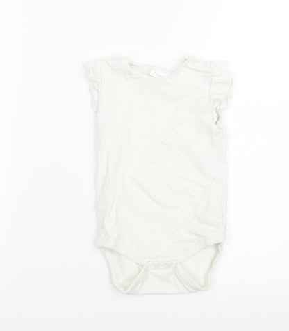 NEXT Girls White Polka Dot  Babygrow One-Piece Size 18-24 Months