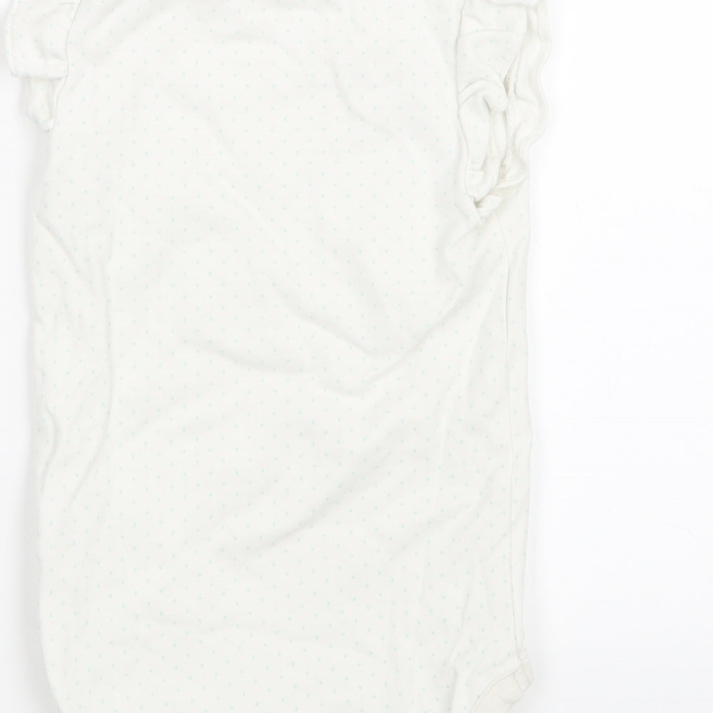 NEXT Girls White Polka Dot  Babygrow One-Piece Size 18-24 Months
