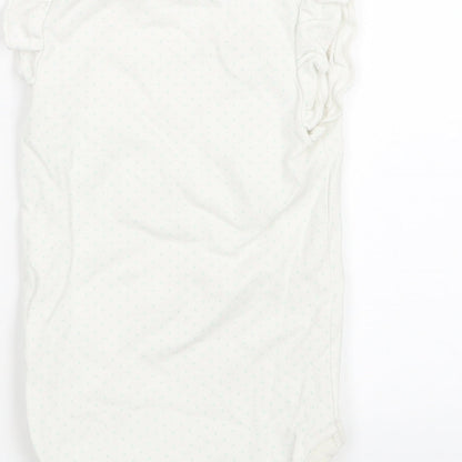 NEXT Girls White Polka Dot  Babygrow One-Piece Size 18-24 Months
