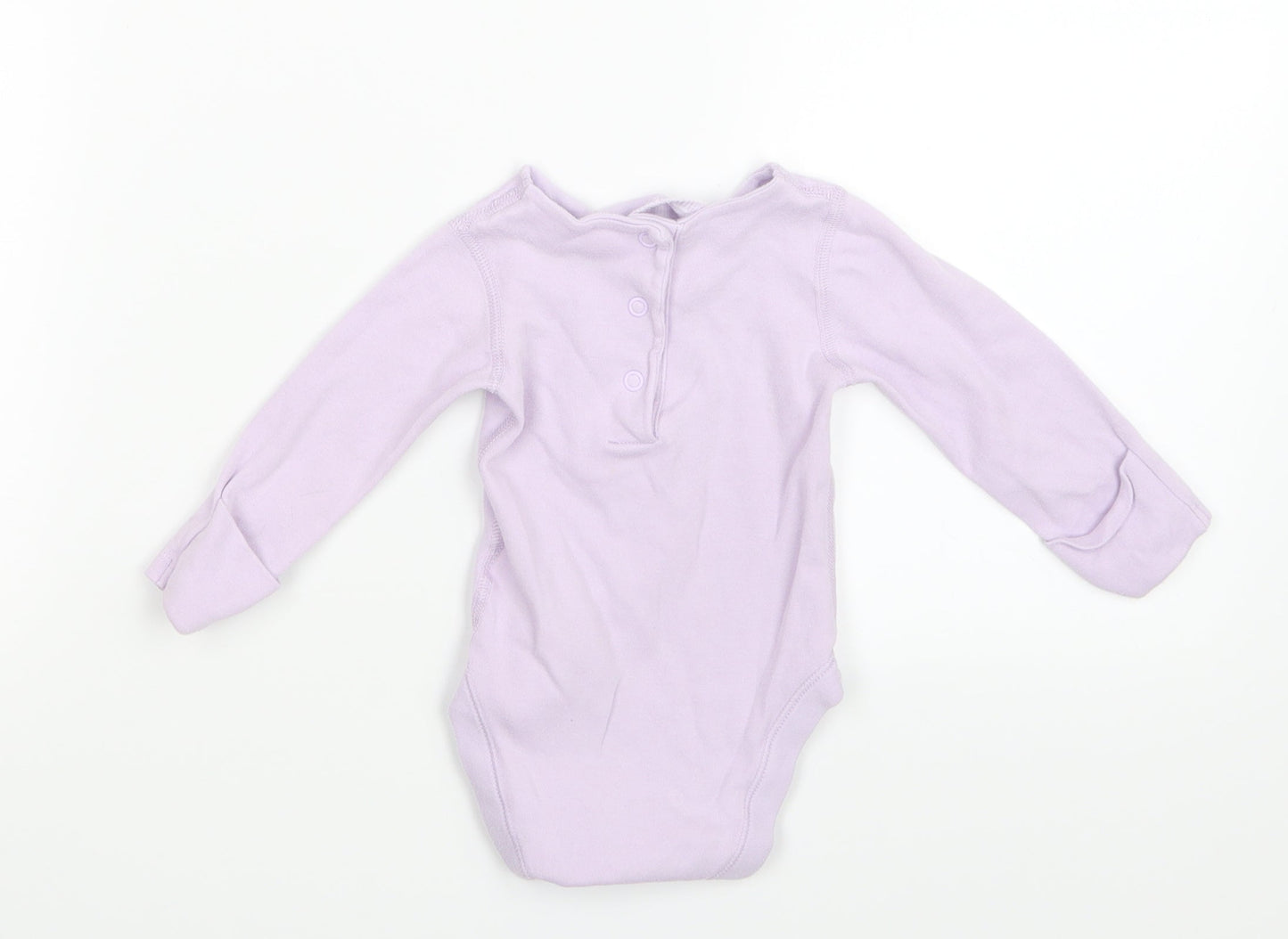 Marks and Spencer Girls Purple   Babygrow One-Piece Size 3-6 Months