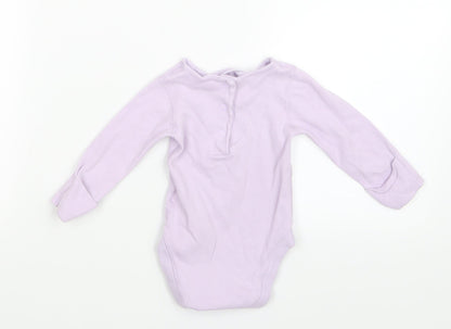 Marks and Spencer Girls Purple   Babygrow One-Piece Size 3-6 Months