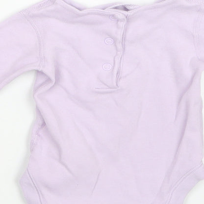 Marks and Spencer Girls Purple   Babygrow One-Piece Size 3-6 Months