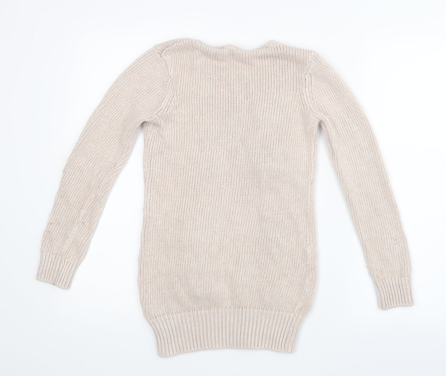 Debenhams Girls Pink  Knit Pullover Jumper Size 12-13 Years  - Long
