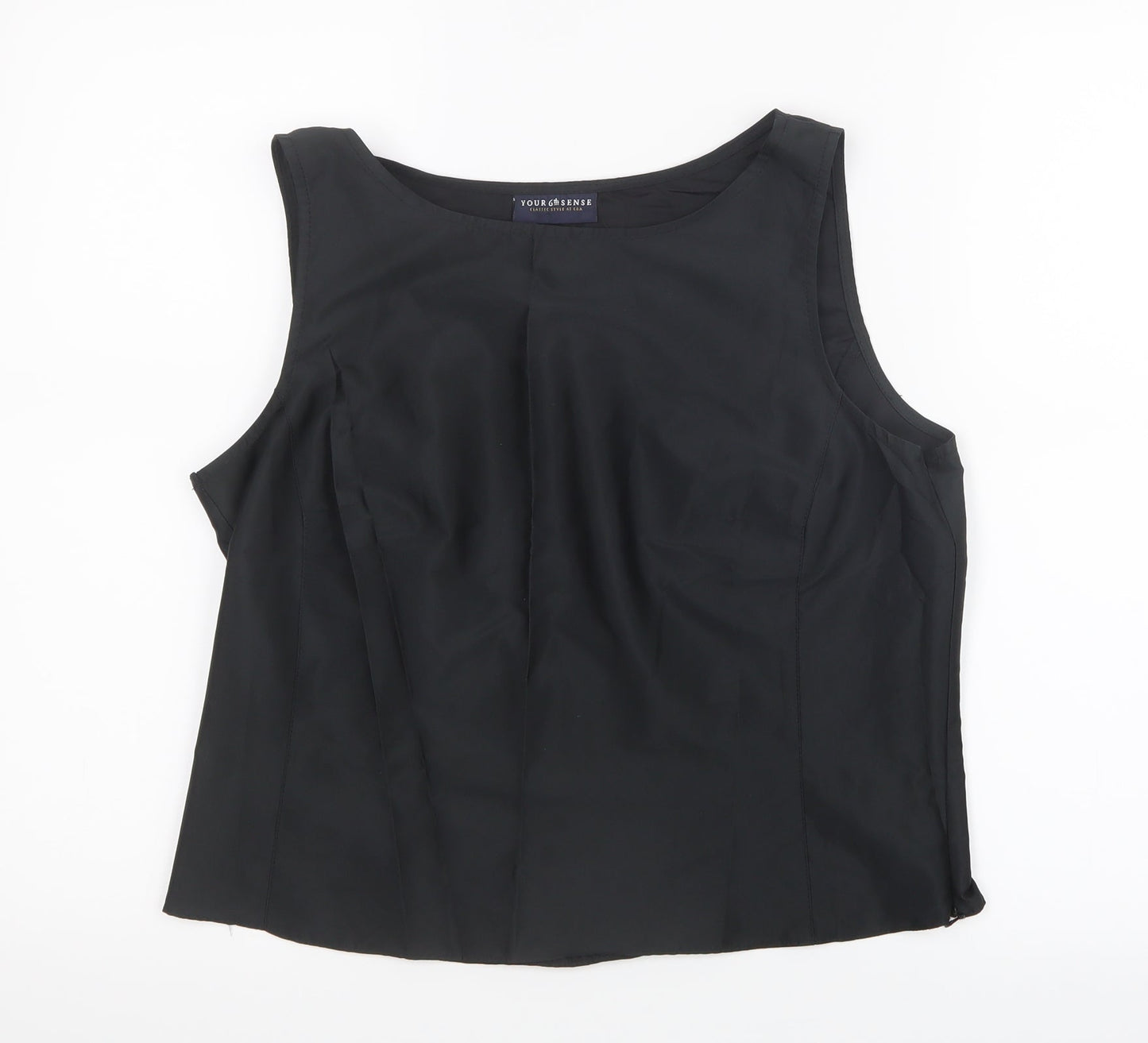 Womens UK Size 14 Your 6th Sense Black Basic Blouse