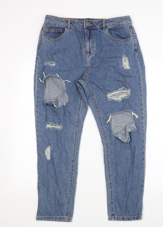 Noisy may Womens Blue  Denim Straight Jeans Size 31 in L25 in