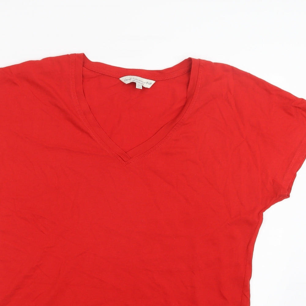 F&F Womens Red   Basic T-Shirt Size 16