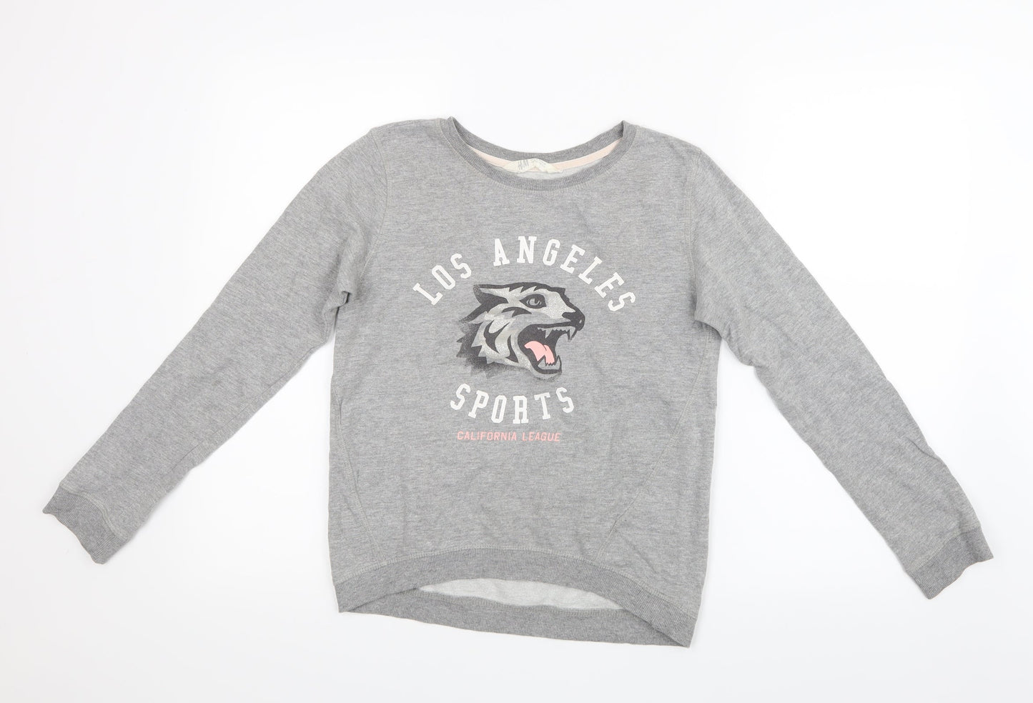 H&M Girls Grey   Pullover Jumper Size 13-14 Years