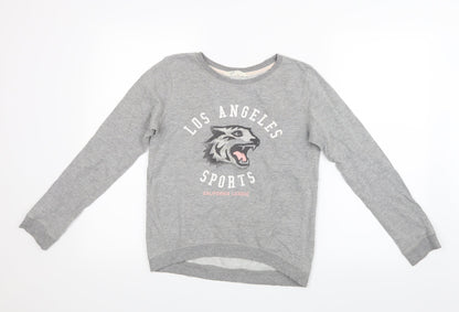H&M Girls Grey   Pullover Jumper Size 13-14 Years