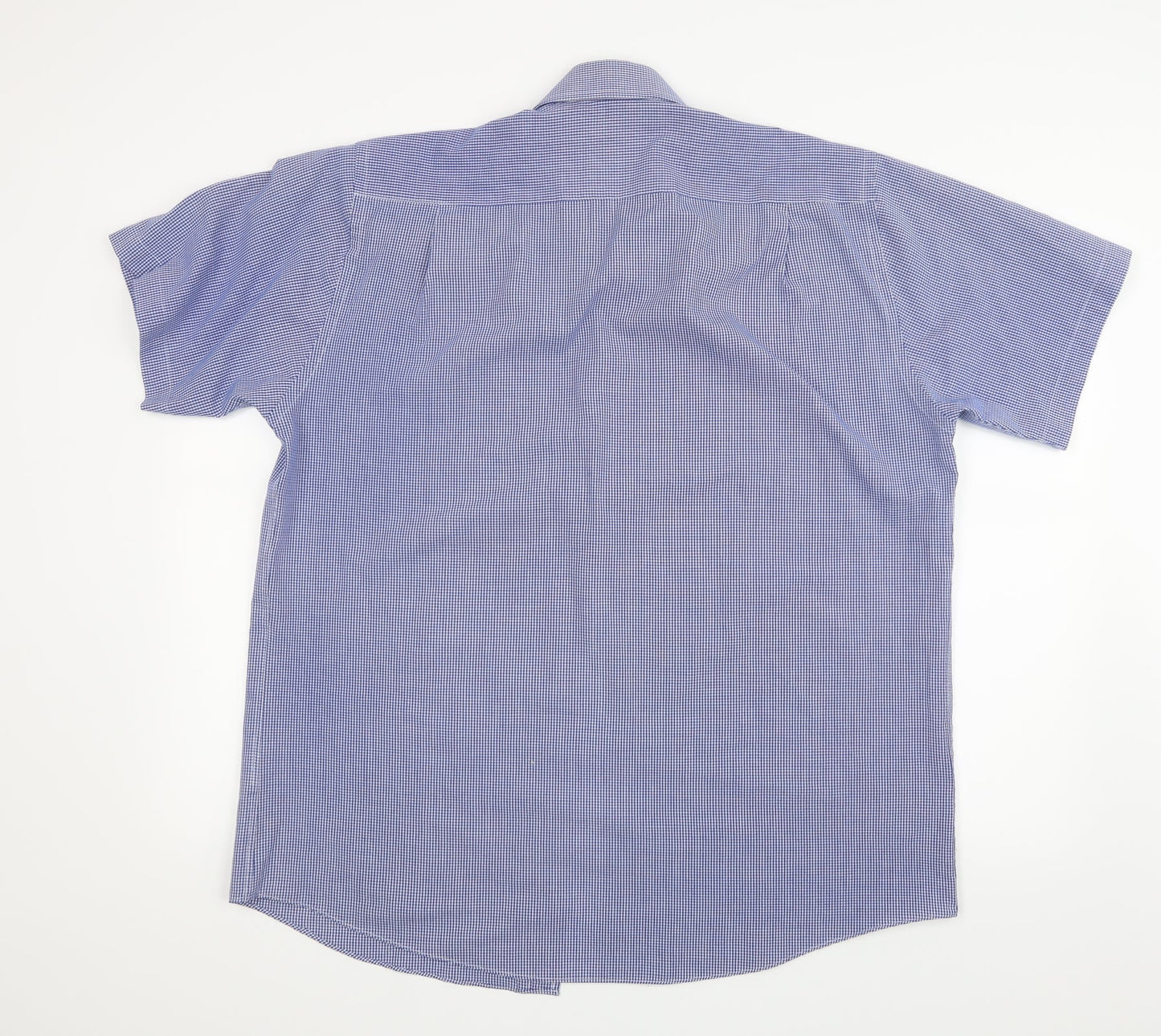 Taylor & Wright Mens Blue Check   Button-Up Size 16.5