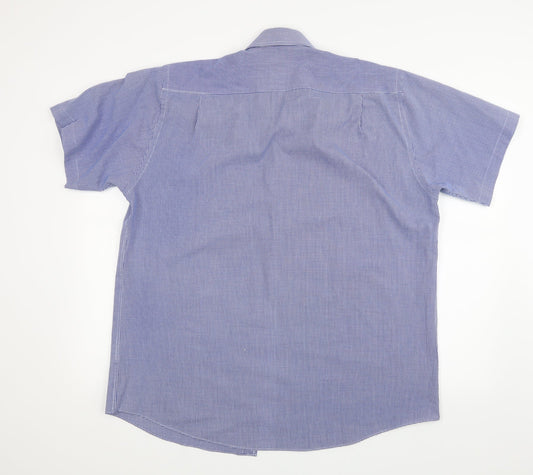 Taylor & Wright Mens Blue Check   Button-Up Size 16.5