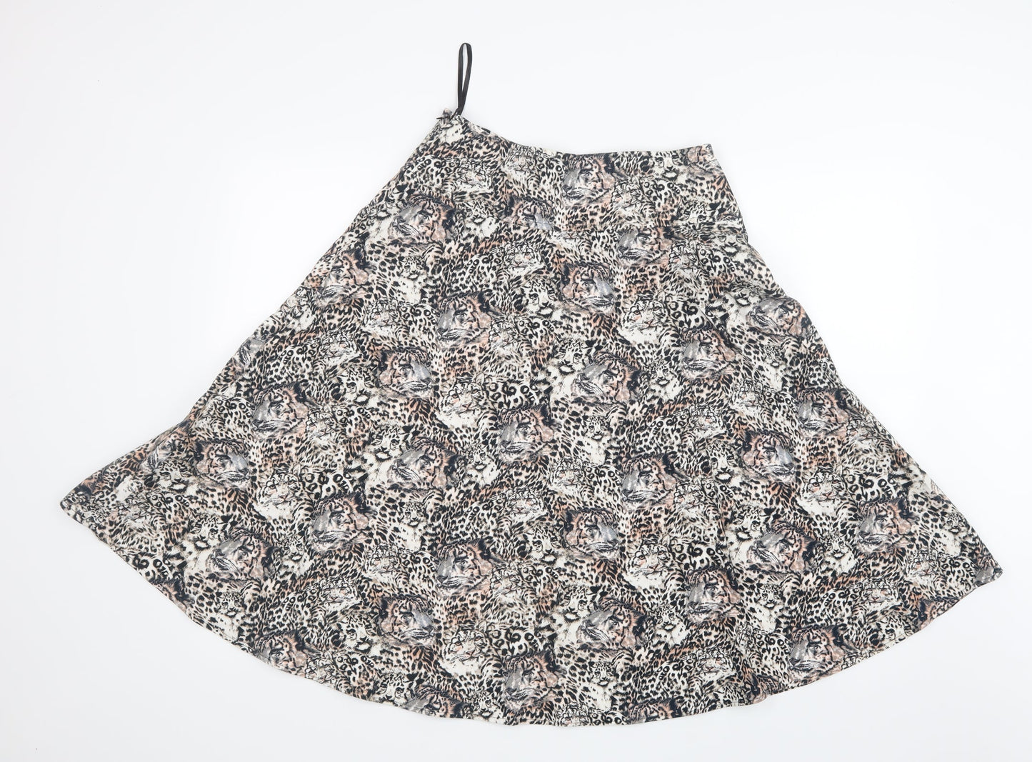 Per Una Womens Brown Animal Print  A-Line Skirt Size 8