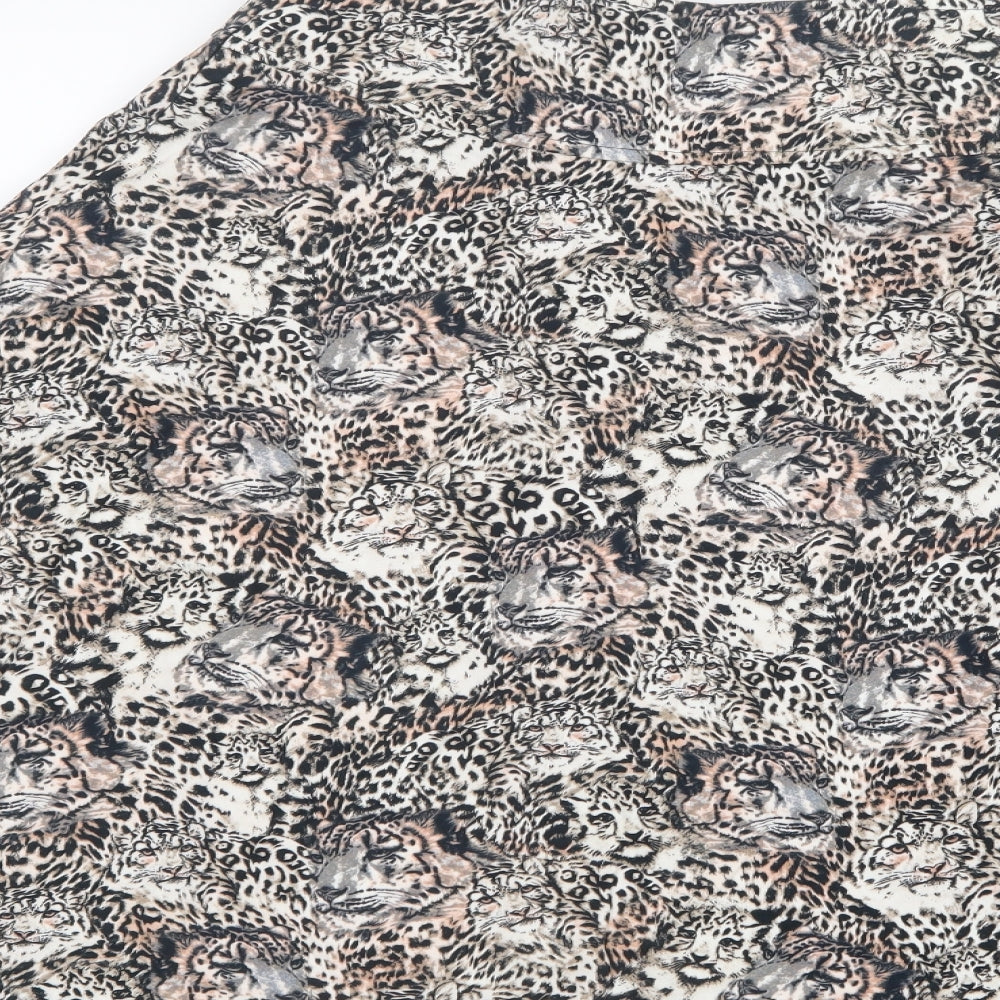 Per Una Womens Brown Animal Print  A-Line Skirt Size 8