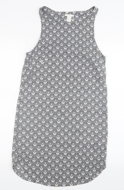 H&M Womens Black Geometric  Tank Dress  Size 4