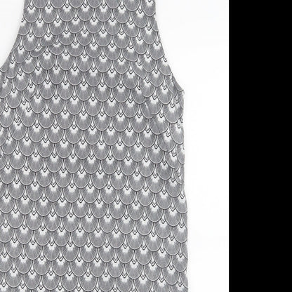 H&M Womens Black Geometric  Tank Dress  Size 4
