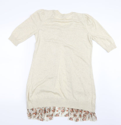George Womens Ivory  Knit Cardigan Jumper Size 12