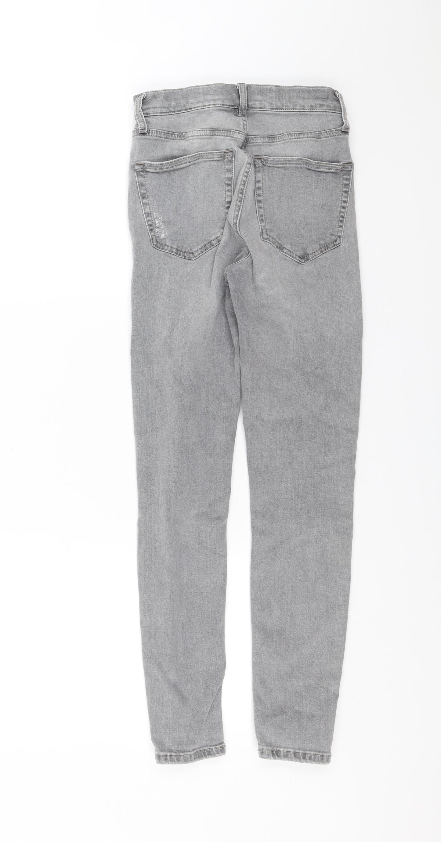 Topshop Womens Grey  Denim Skinny Jeans Size 26 L26 in