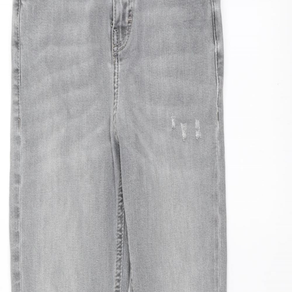 Topshop Womens Grey  Denim Skinny Jeans Size 26 L26 in
