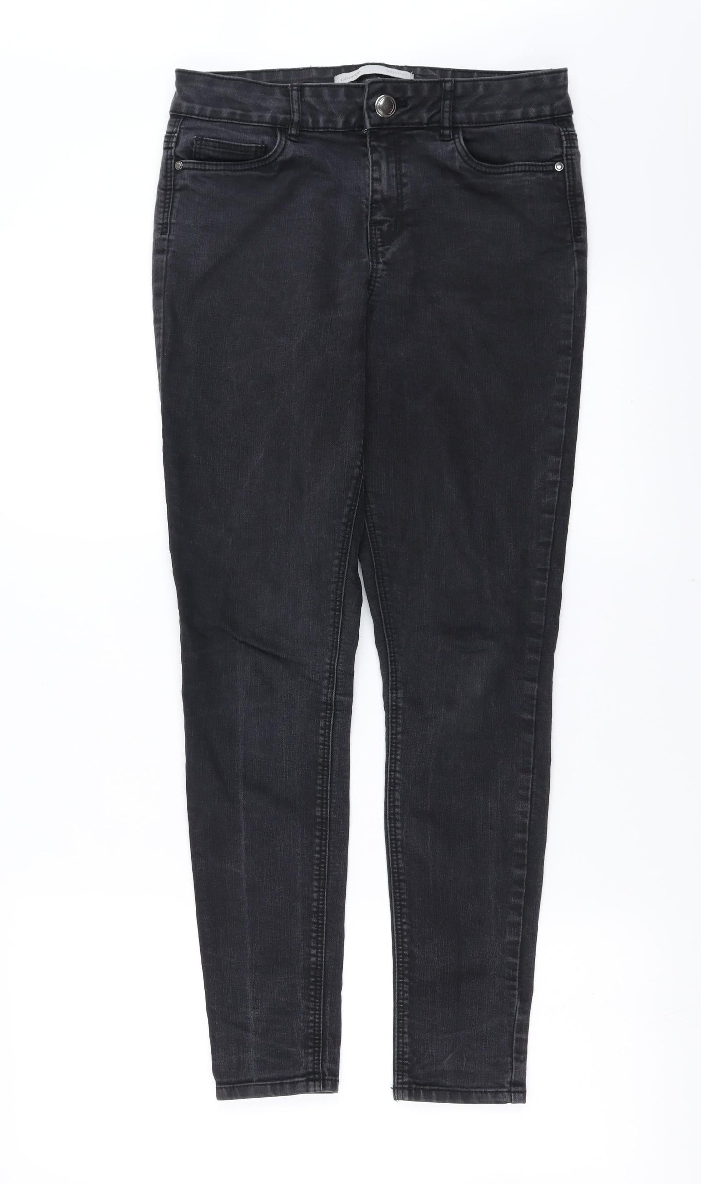 George Womens Black  Denim Skinny Jeans Size 10 L28 in
