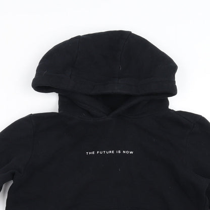 NEXT Boys Black   Pullover Hoodie Size 9 Years  - The Future is now