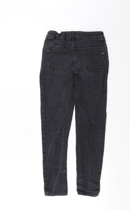 Primark Girls Black  Denim Skinny Jeans Size 9-10 Years