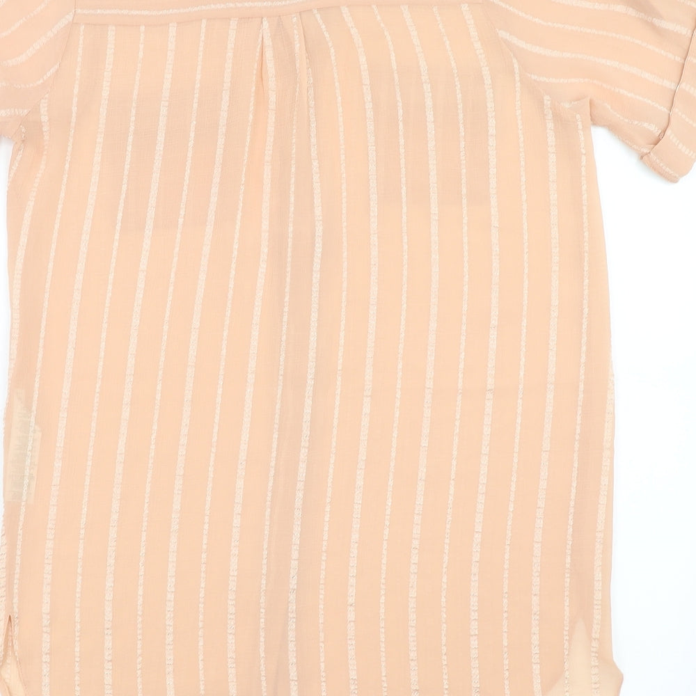 Dorothy Perkins Womens Pink Striped  Shirt Dress  Size 12