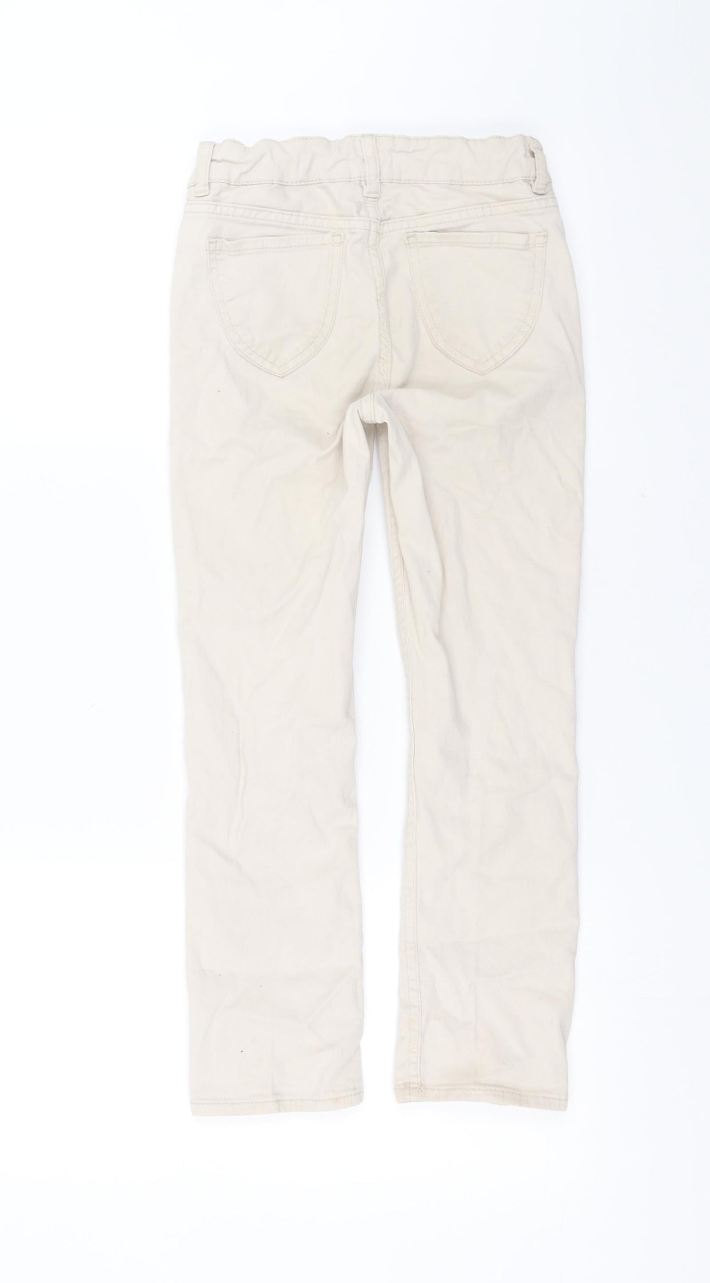H&M Girls Beige   Straight Jeans Size 7-8 Years