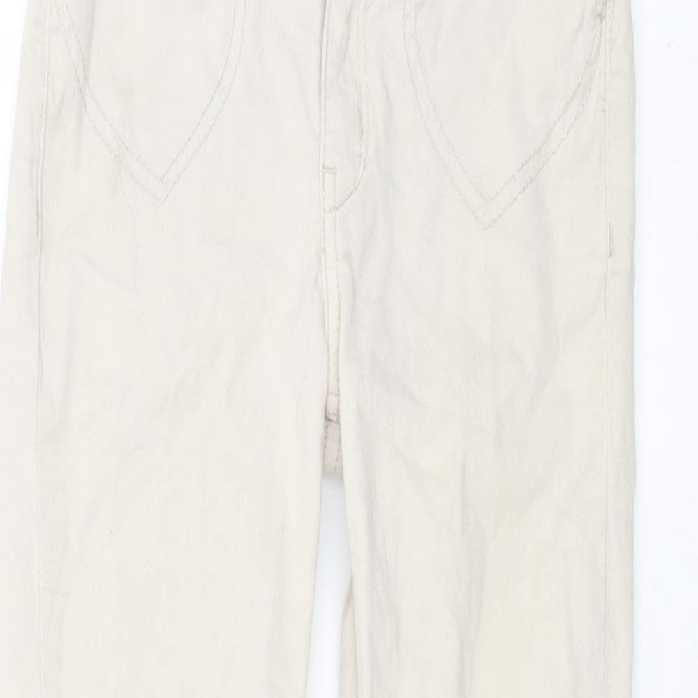 H&M Girls Beige   Straight Jeans Size 7-8 Years