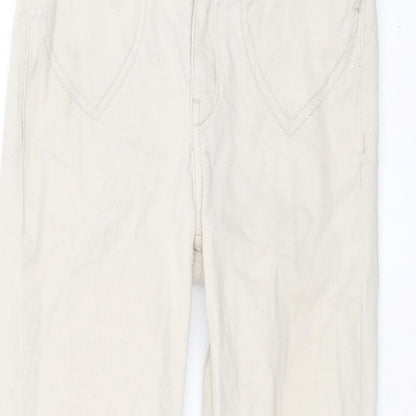 H&M Girls Beige   Straight Jeans Size 7-8 Years