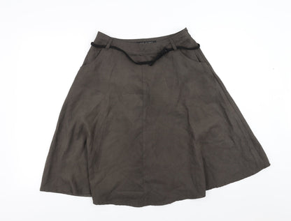 TopSecret Womens Green   A-Line Skirt Size 6