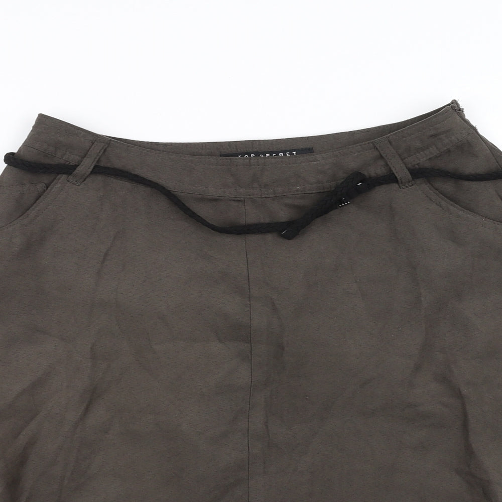 TopSecret Womens Green   A-Line Skirt Size 6