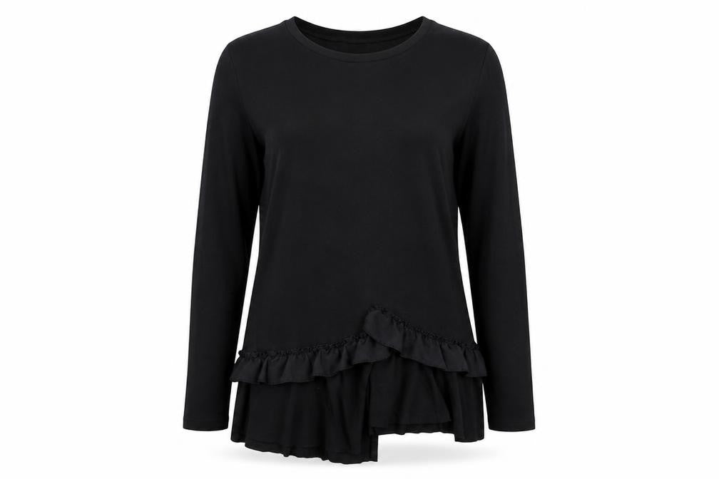 Womens UK Size 8 River Island Black Basic T-Shirt