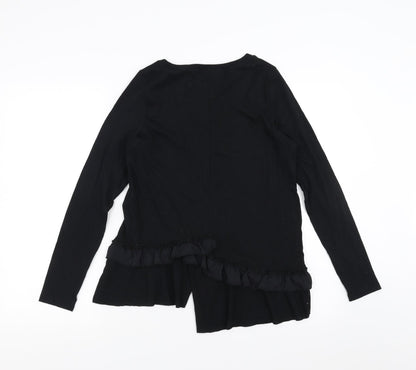 Womens UK Size 8 River Island Black Basic T-Shirt