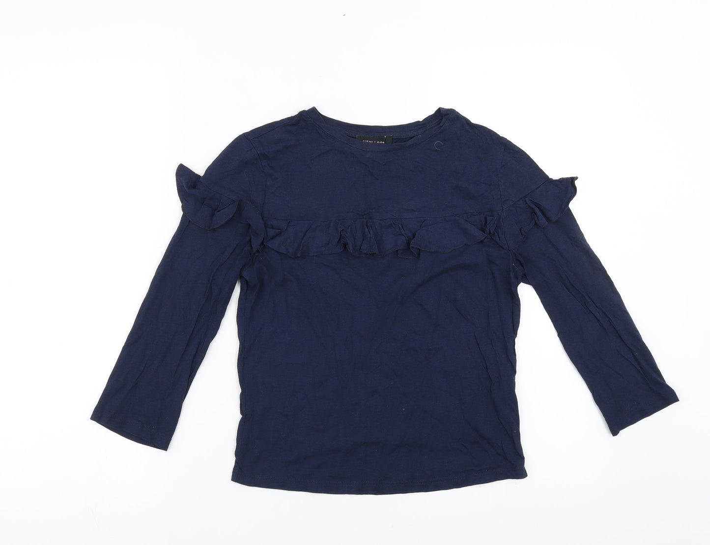 Womens UK Size 8 New Look Blue Basic Blouse