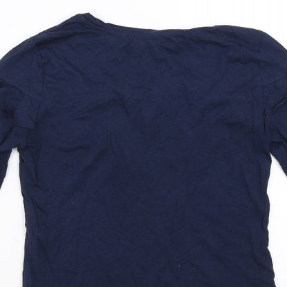 Womens UK Size 8 New Look Blue Basic Blouse