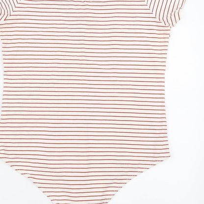 Primark Womens Red Striped  Bodysuit One-Piece Size XL