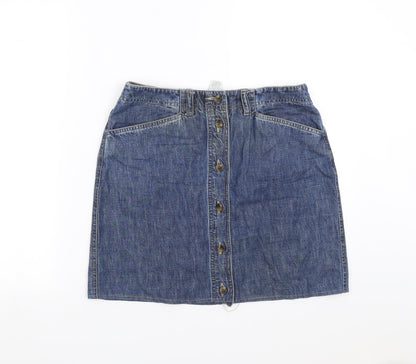 jones sport Womens Blue  Denim A-Line Skirt Size 8