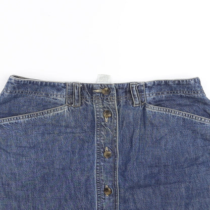 jones sport Womens Blue  Denim A-Line Skirt Size 8